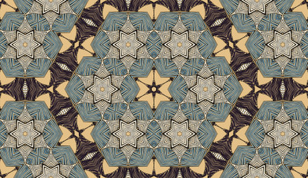Seamless striped vector pattern. Colored decorative repainting background with tribal and ethnic...