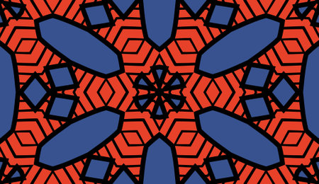 Seamless striped vector pattern. Colored decorative  painting background with tribal and ethnic...
