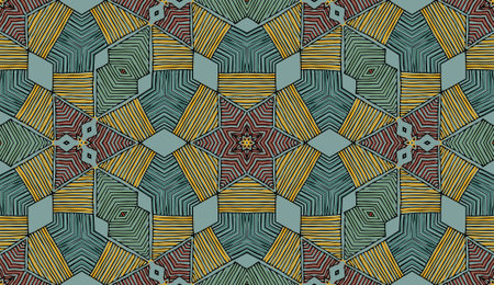 Colored decorative repainting background with tribal and ethnic motifs.
