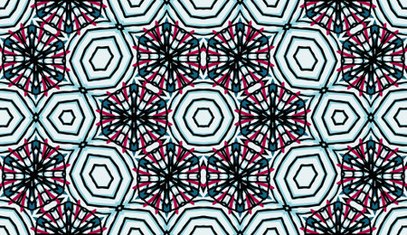 Seamless striped vector pattern. Colored decorative painting background with tribal and ethnic...