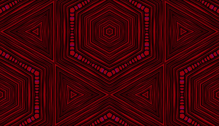 Seamless striped vector pattern. Colored decorative painting background with tribal and ethnic...