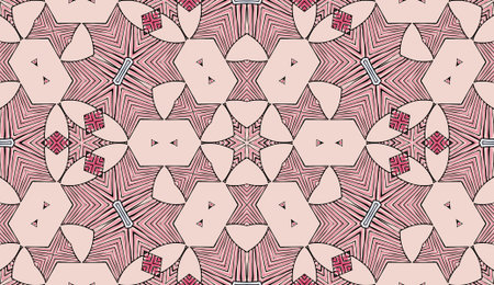 Seamless striped vector pattern. Colored decorative painting background with tribal and ethnic...