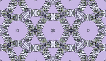 Seamless striped vector pattern. Colored decorative painting background with tribal and ethnic...