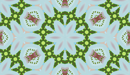 Seamless circular vector pattern. Colored decorative repainting background with tribal and ethnic...
