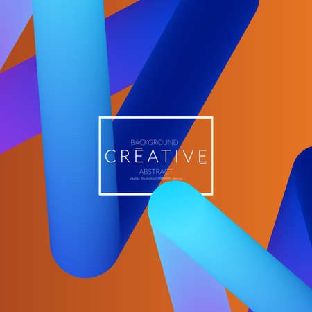 Abstract 3d liquid fluid color shape. Creative Modern Square wed banner template. Bright neon gradient blend creating innovative 3D effect. Art vector background futuristic design.のイラスト素材