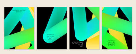 Abstract 3d liquid fluid color shape. Creative modern cover template. Bright neon gradient blend creating innovative 3D effect. Art vector background futuristic design.のイラスト素材