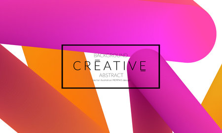 Abstract 3d liquid fluid color shape. Creative Modern vertical social media banner template. Bright neon gradient blend creating innovative 3D effect. Art vector background futuristic design.のイラスト素材