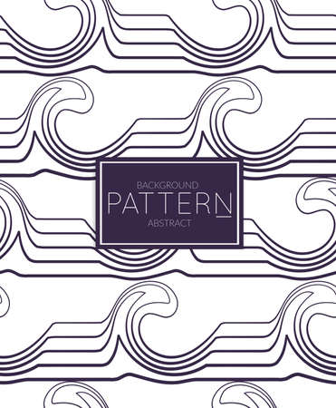 Abstract geometric vector pattern. Monochrome creative stylish texture. Abstract minimal backdrop for wallpaper, web design, textile, decor, cover template. Dark blue on white.のイラスト素材