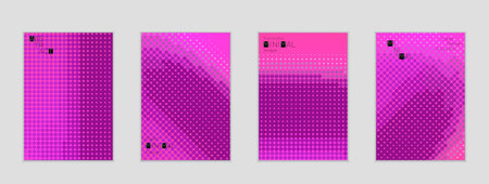Minimal cover banner template. Geometric halftone gradient texture. Futuristic abstract modern...