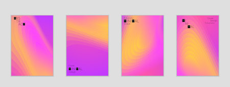 Minimal cover banner template. Geometric halftone colorful gradient texture. Futuristic abstract...