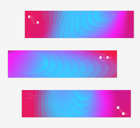 Minimal cover banner template. Geometric halftone colorful gradient texture. Futuristic abstract modern pattern with fluid colors creating digital art. Fluid gradient shape with transparent blend.のイラスト素材