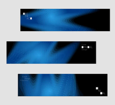 Minimal cover banner template. Geometric halftone colorful gradient texture. Futuristic abstract modern pattern with fluid colors creating digital art. Fluid gradient shape with transparent blend.のイラスト素材