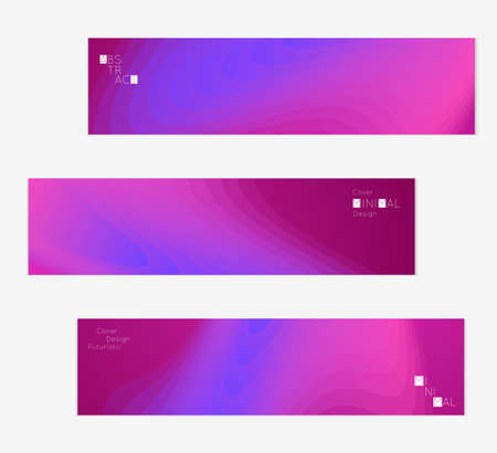 Minimal cover banner template. Geometric halftone colorful gradient texture. Futuristic abstract modern pattern with fluid colors creating digital art. Fluid gradient shape with transparent blend.のイラスト素材