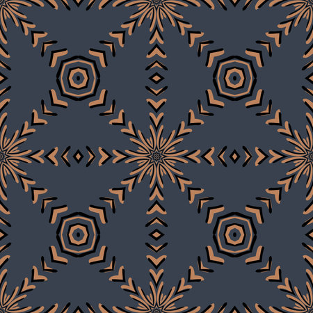 Seamless striped vector pattern. Colored decorative repainting background with tribal and ethnic...