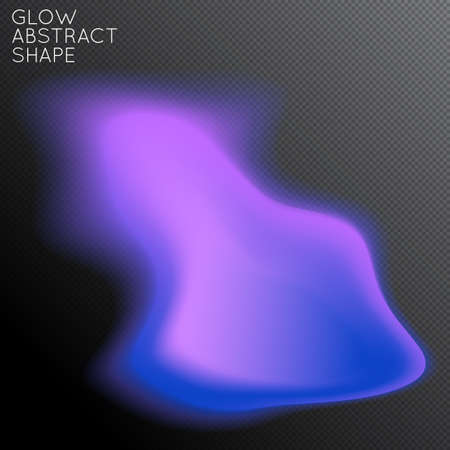 Abstract fluid shape isolated on transparent black background. Bright colorful gradient blend creates liquid motion with transparent glow. Energy power plasma with futuristic edge blur effect.のイラスト素材