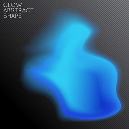 Abstract fluid shape isolated on transparent black background. Bright colorful gradient blend creates liquid motion with transparent glow. Energy power plasma with futuristic edge blur effect.のイラスト素材