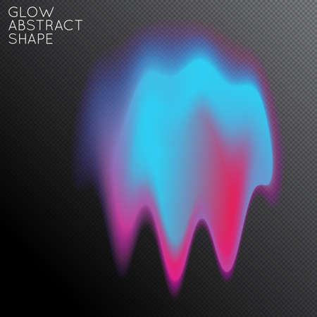 Abstract fluid shape isolated on transparent black background. Bright colorful gradient blend creates liquid motion with transparent glow. Energy power plasma with futuristic edge blur effect.のイラスト素材