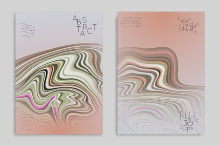 Minimal banner templates with marble striped texture. Abstract bright color splash background....
