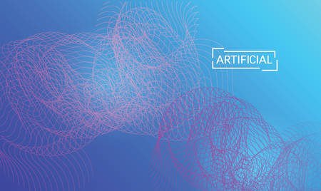 Abstract templates with curvy lines on bright gradient. Wavy  blends simple background. Minimal modern design for marketing technologyのイラスト素材