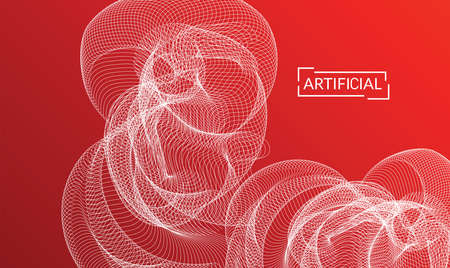 Abstract templates with curvy lines on bright gradient. Wavy  blends simple background. Minimal modern design for marketing technologyのイラスト素材