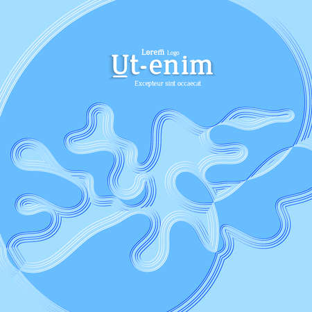 Abstract square web templates with wavy embossed gradient shapes on gradient background. Social media web banner or landing page. Fluid lighting effect with smooth liquid colors.のイラスト素材