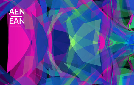 Abstract multicolored shattered glass texture. Transparent overlapping sharp particles create ice...