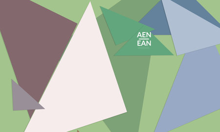 Abstract web wallpaper with paper cut overlapping triangles. Vintage poster. Art with retro colored...