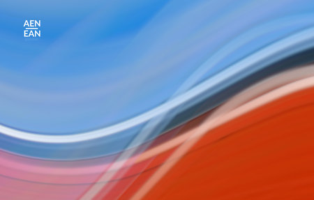 Abstract bright wavy wallpaper. Colorful fluid waves of blurred motion light effect. Futuristic technology computer data communication concept. Neon ray shimmering texture.のイラスト素材