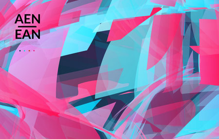 Abstract multicolored shattered glass texture. Transparent overlapping sharp particles create ice crystal digital effect. Explosion burst movement pattern. Background template random fragile motion.のイラスト素材