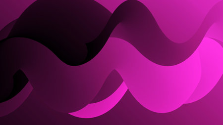3D fluid wavy shape. Bright cloudy futuristic background. Vibrant gradient flow in abstract music sound waves. Dynamic liquid texture. Creative vector template for trendy cover design.のイラスト素材