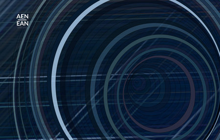 Abstract vector template with futuristic multicolored wire frame geometric shapes. 3D mesh digital...