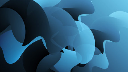 3D fluid wavy shape. Bright cloudy futuristic background. Vibrant gradient flow in abstract music...