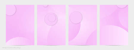 Abstract geometric flyer with deep gradient and vanishing geometric shapes. Modern template for social media banner. Contemporary material design with paper cut out realistic shadow.のイラスト素材