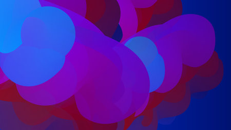 3D fluid wavy shape. Bright cloudy futuristic background. Vibrant gradient flow in abstract music...