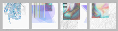 Abstract art background with geometric sci-fi elements. High-tech cyberpunk technology of virtual...