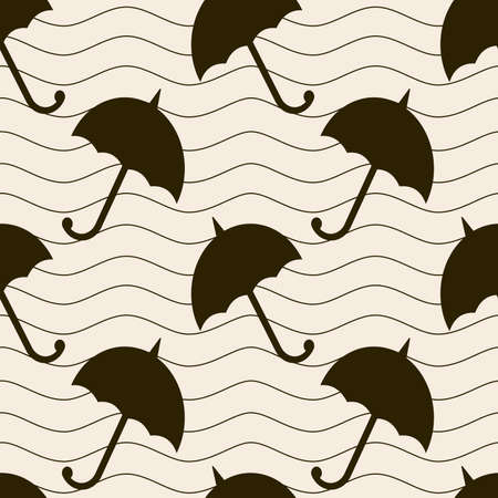 Seamless vector pattern. Abstract simple geometrical texture. Dark brown on yellow old paper background.  Retro thin lines. Modern lattice graphic design.のイラスト素材