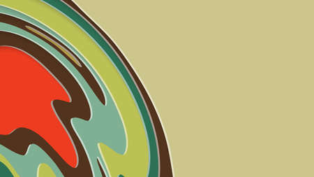 Abstract 3D paper cut art. Colorful background  with wavy layered paper craft. Artistic vector cut out shapes with realistic shadow. Bright carving texture. Topography relief imitation.のイラスト素材