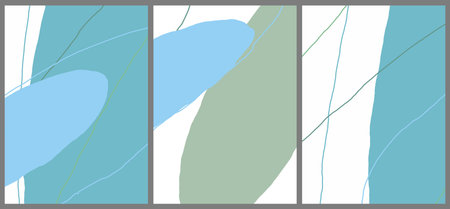 Linear abstract drawing on flat background. Contemporary composition. Modern art, print or poster....