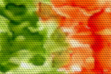Abstract colorful vector background. Universal mesh backdrop. Bright blurred paint colors textured with overlay pattern.のイラスト素材