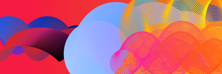 3D fluid wavy shape. Bright cloudy futuristic background. Vibrant gradient flow in abstract music...