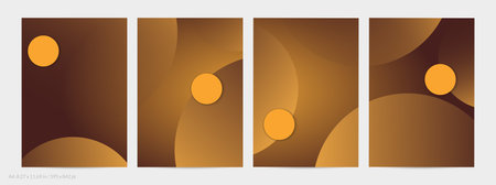 Abstract geometric flyer with deep gradient and vanishing geometric shapes. Modern template for...