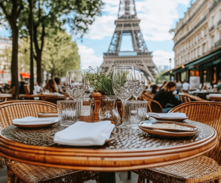 Charming Parisian CafÃ©の写真素材