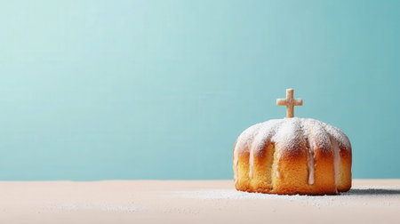 Minimalist orthodox easter celebration featuring a single kuli.