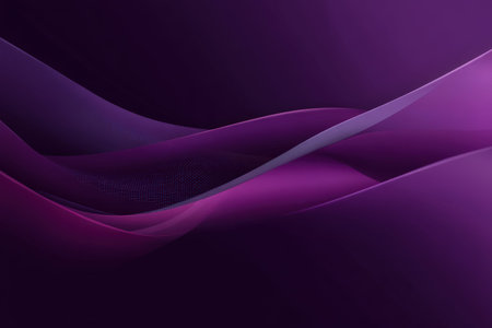 Elegant purple abstract waves with flowing curves and depth.