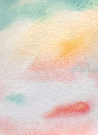 Abstract banner Turquoise Yellow Watercolor Texture Background, Hand drawn summer Overlay for Digital Paper Texture, social media template, stories, canvaの写真素材