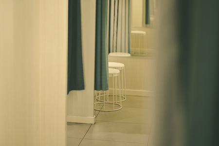 Chair in the fitting roomの写真素材
