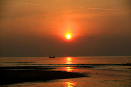 Sunset view at the beachの写真素材