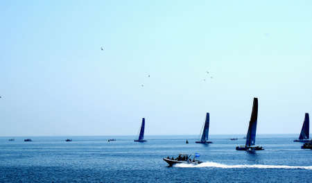 Sailing boats in the seaのeditorial素材