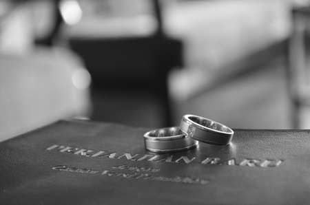 Ring Over a Bibleの写真素材