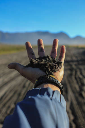 Sand in a Handの写真素材